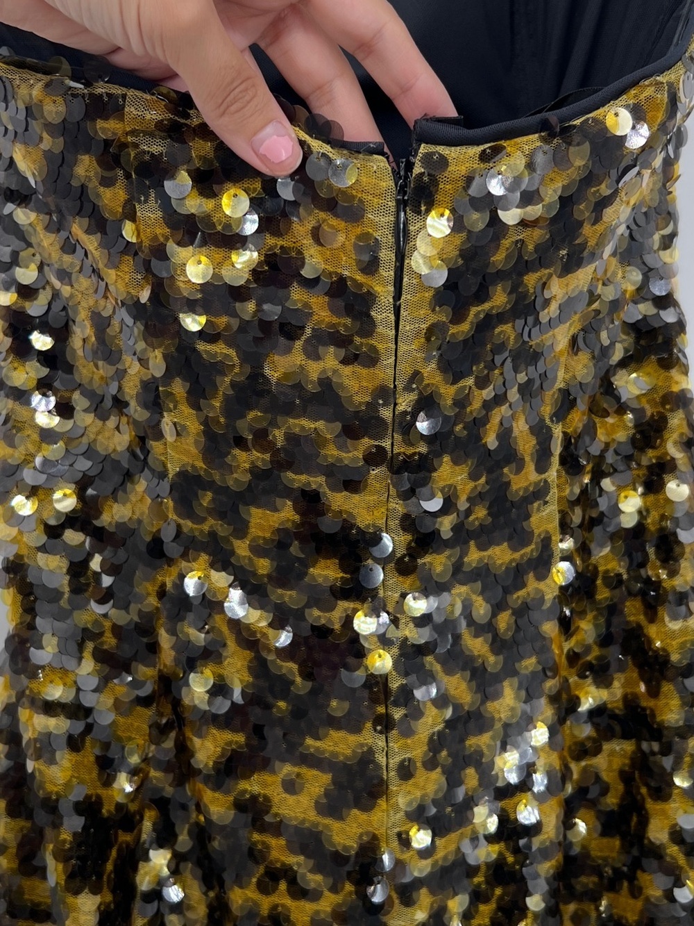 STAUD TURMERIC Cece Sequined Strapless Maxi Dress Strapless Gold Evening Gown 6 - Picture 9 of 16